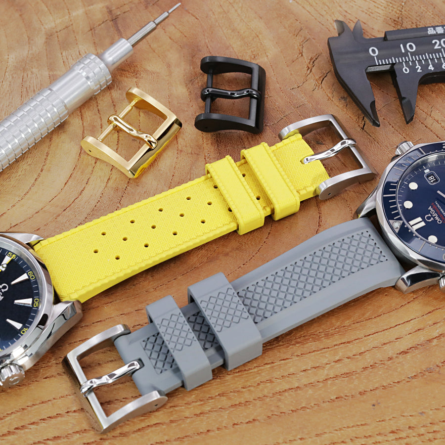 16mm, 18mm, 20mm #66 Sporty Tang Buckle for Leather Watch Strap, Polished &amp; Brushed