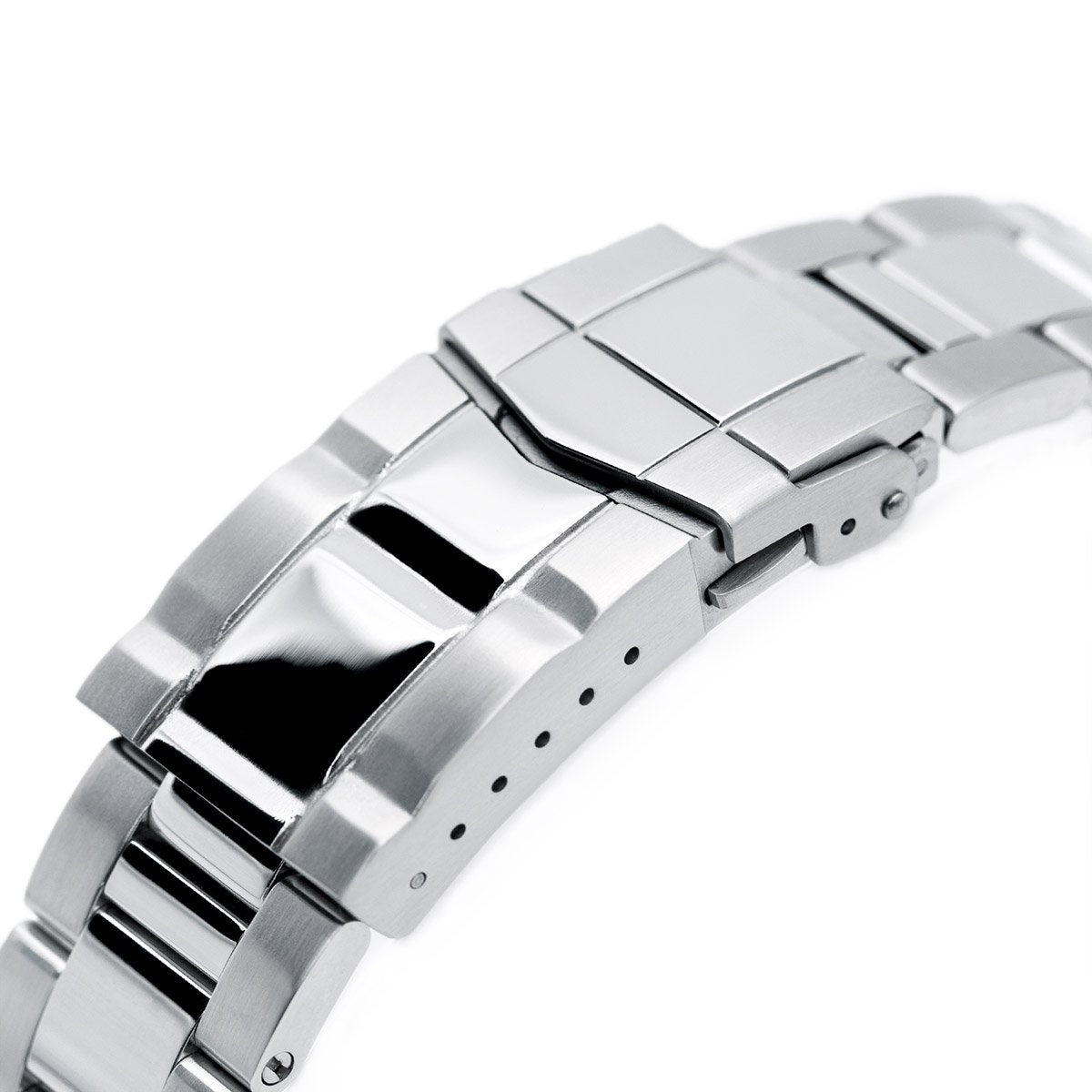 20mm Super-O Boyer 316L Stainless Steel Watch Bracelet for Seiko SBDC053 aka modern 62MAS SUB Clasp Polished &amp; Brushed Strapcode Watch Bands