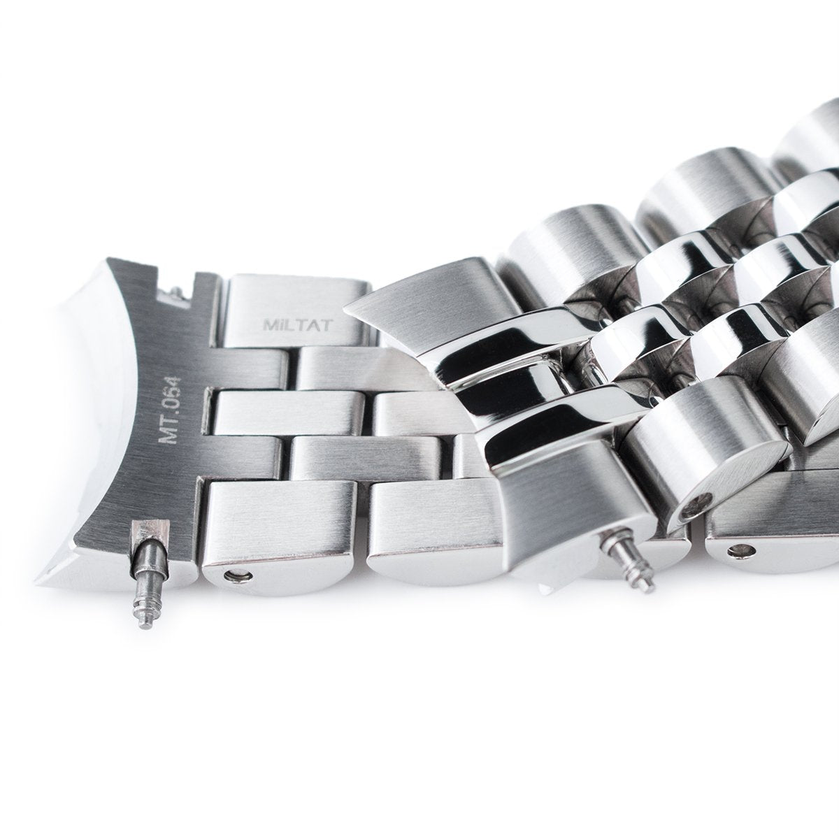20mm Angus-J Louis 316L Stainless Steel Watch Bracelet for Seiko Alpinist SARB017 (or Hamilton K.) Brushed V-Clasp Strapcode Watch Bands