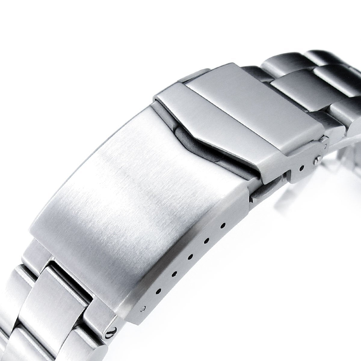 20mm Super-O Boyer watch band for Seiko Alpinist SARB017 (or Hamilton K.) Brushed V-Clasp Button Double Lock Strapcode Watch Bands