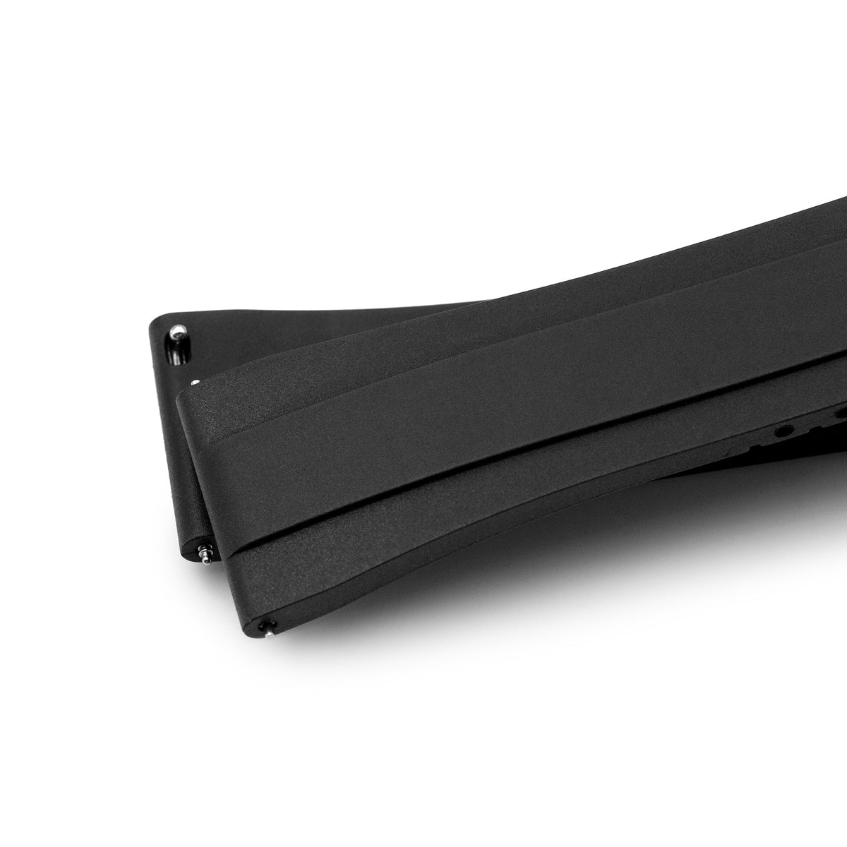 Quick Release FKM27 Black Titanium Slinea Clasp FKM Rubber watch strap, 20mm or 22mm Strapcode watch bands