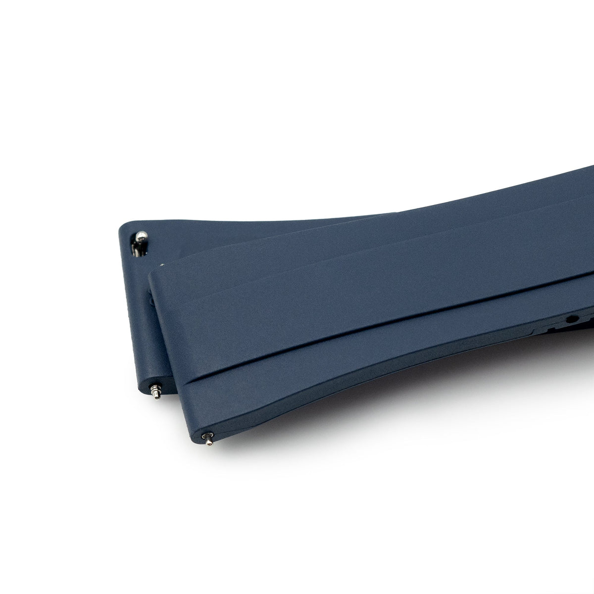 Quick Release FKM27 Navy Blue Titanium Slinea Clasp FKM Rubber watch strap, 20mm or 22mm Strapcode watch bands