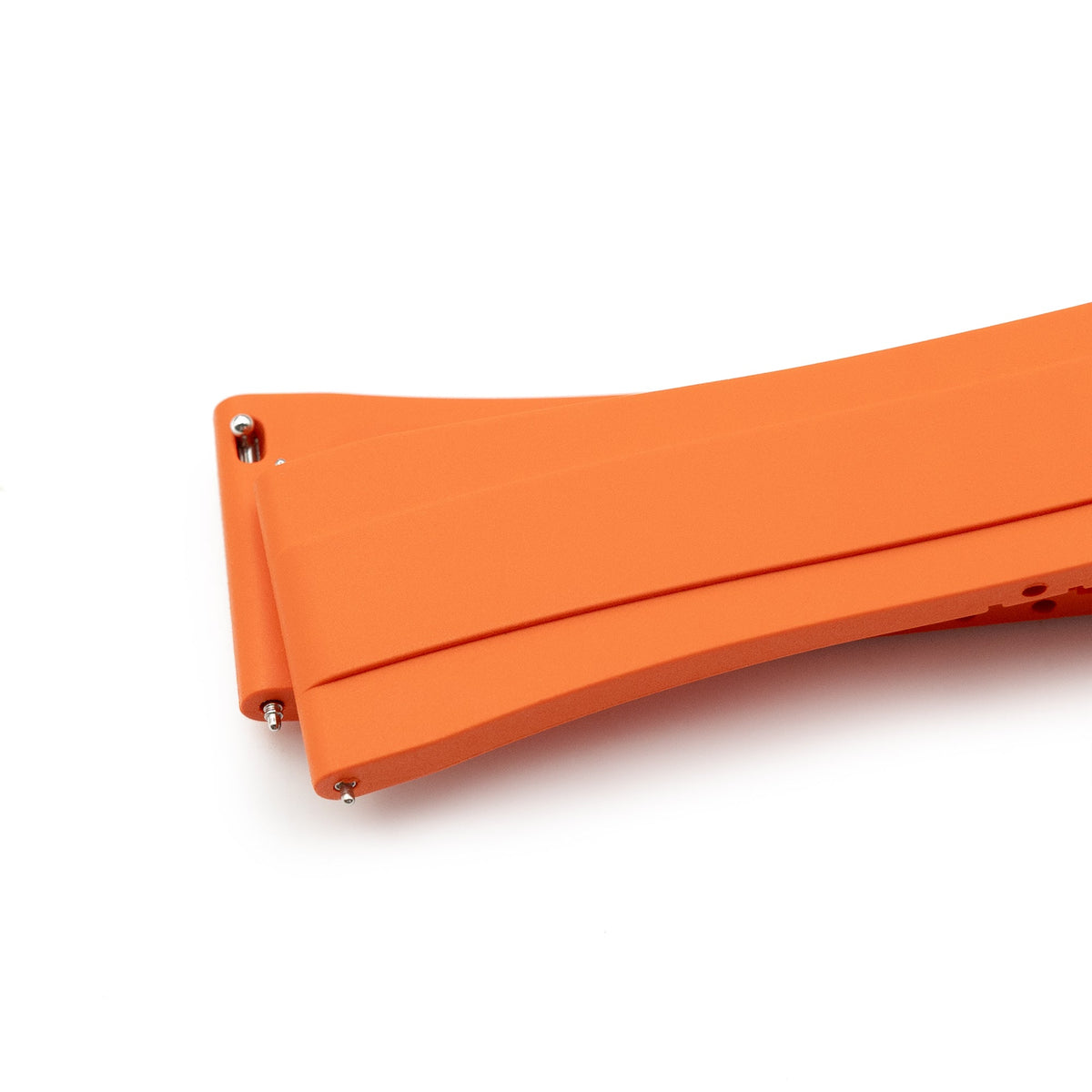 Quick Release FKM27 Orange Titanium Slinea Clasp FKM Rubber watch strap, 20mm or 22mm Strapcode watch bands