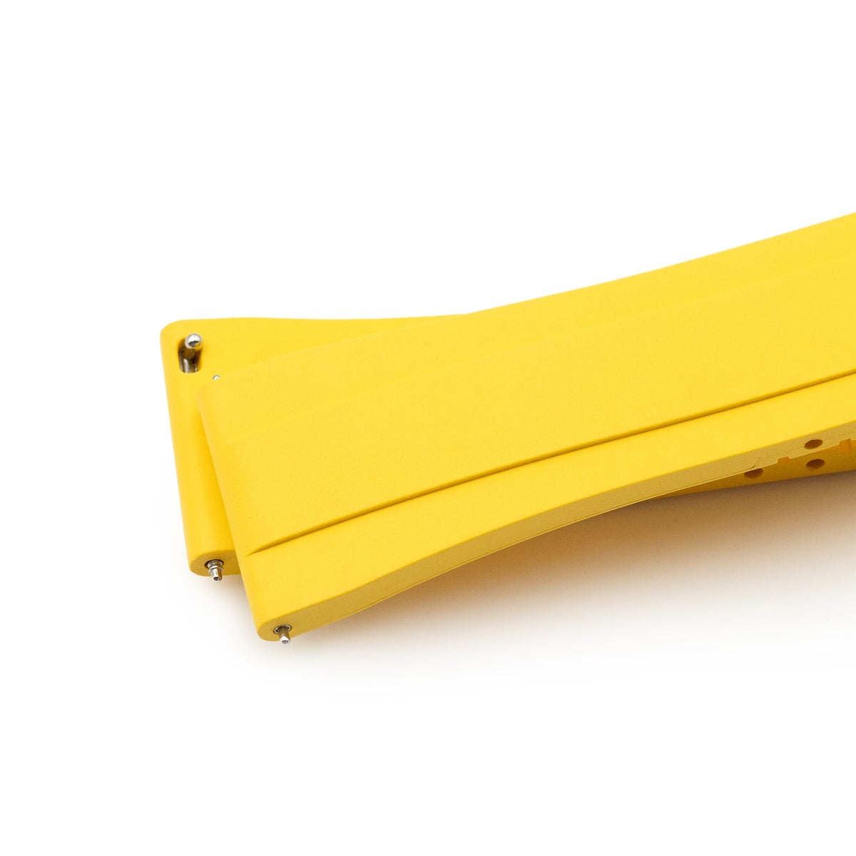 Quick Release FKM27 Yellow Titanium Slinea Clasp FKM Rubber watch strap, 20mm or 22mm Strapcode watch bands