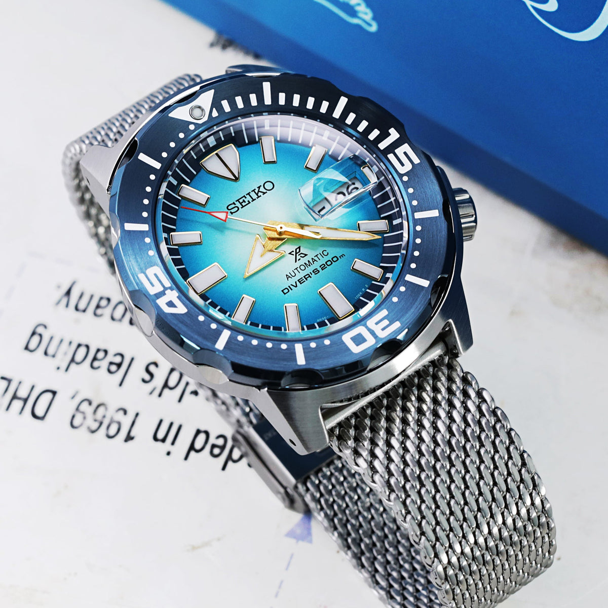 Quick Release Tapered Milanese Mesh Watch Band, 18mm, 19mm, 20mm, 21mm or 22mm, Brushed