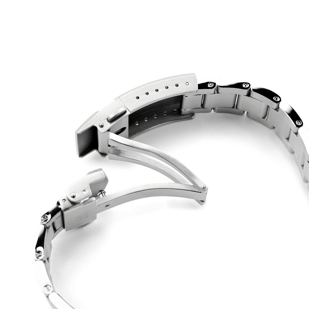 20mm Super-O Boyer Watch Band for Seiko SSC813P1, 316L Stainless Steel Brushed V-Clasp