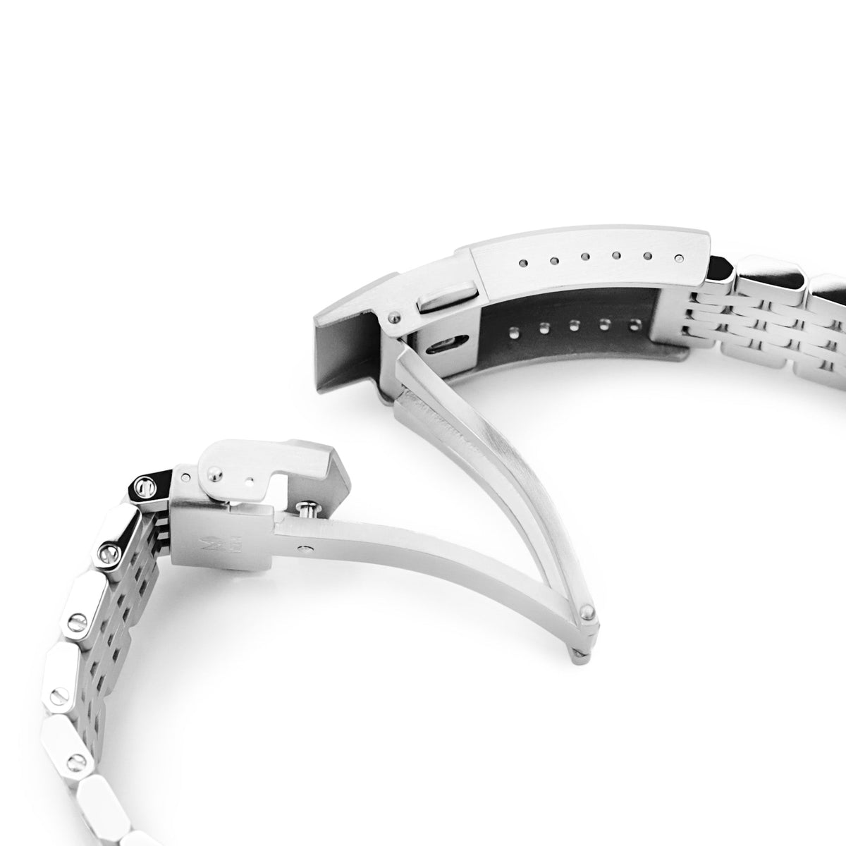 20mm Asteroid Watch Band for Seiko Alpinist SARB017, 316L Stainless Steel Brushed and Polished V-Clasp Strapcode Watch Bands