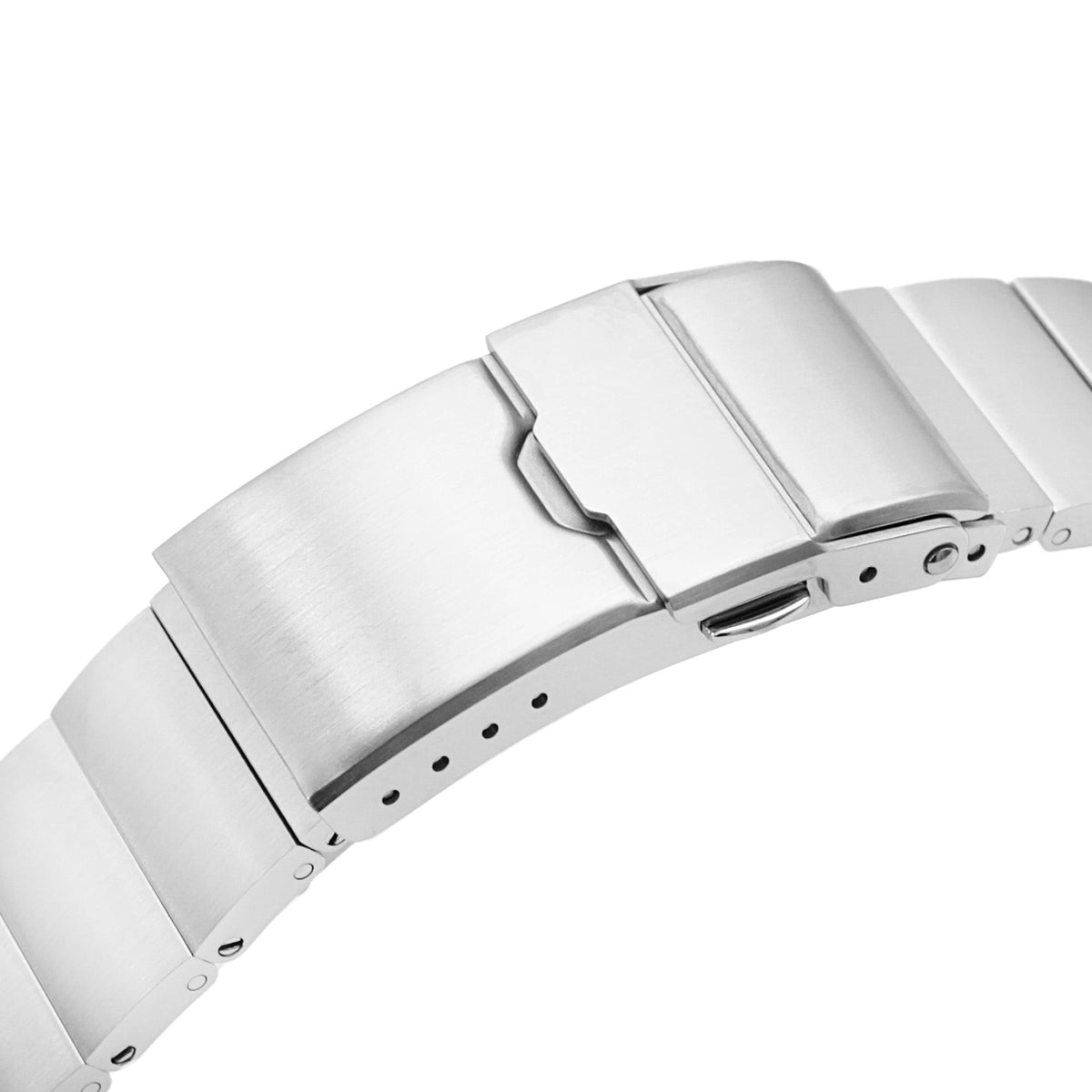 20mm Rollball version II Watch Band for Seiko 5 Sports 38mm, 316L Stainless Steel Brushed Baton Diver Clasp Strapcode Watch Band