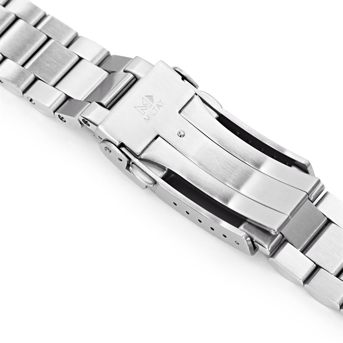 20mm Endmill Watch Band compatible with Seiko Sumo SBDC001 SBDC031 &amp; SPB101, Brushed V-Clasp