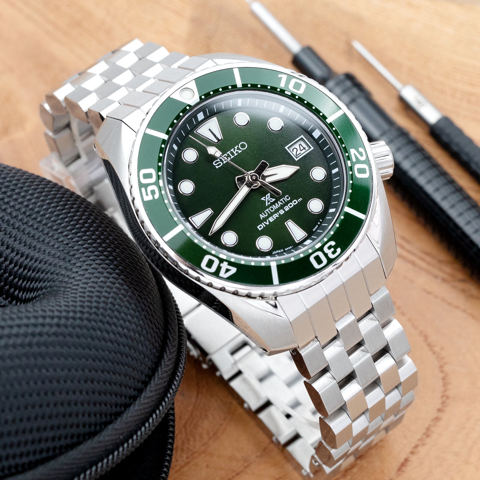 20mm Super Engineer II Watch Band compatible with Seiko Sumo SBDC001, SBDC031 & SPB101
