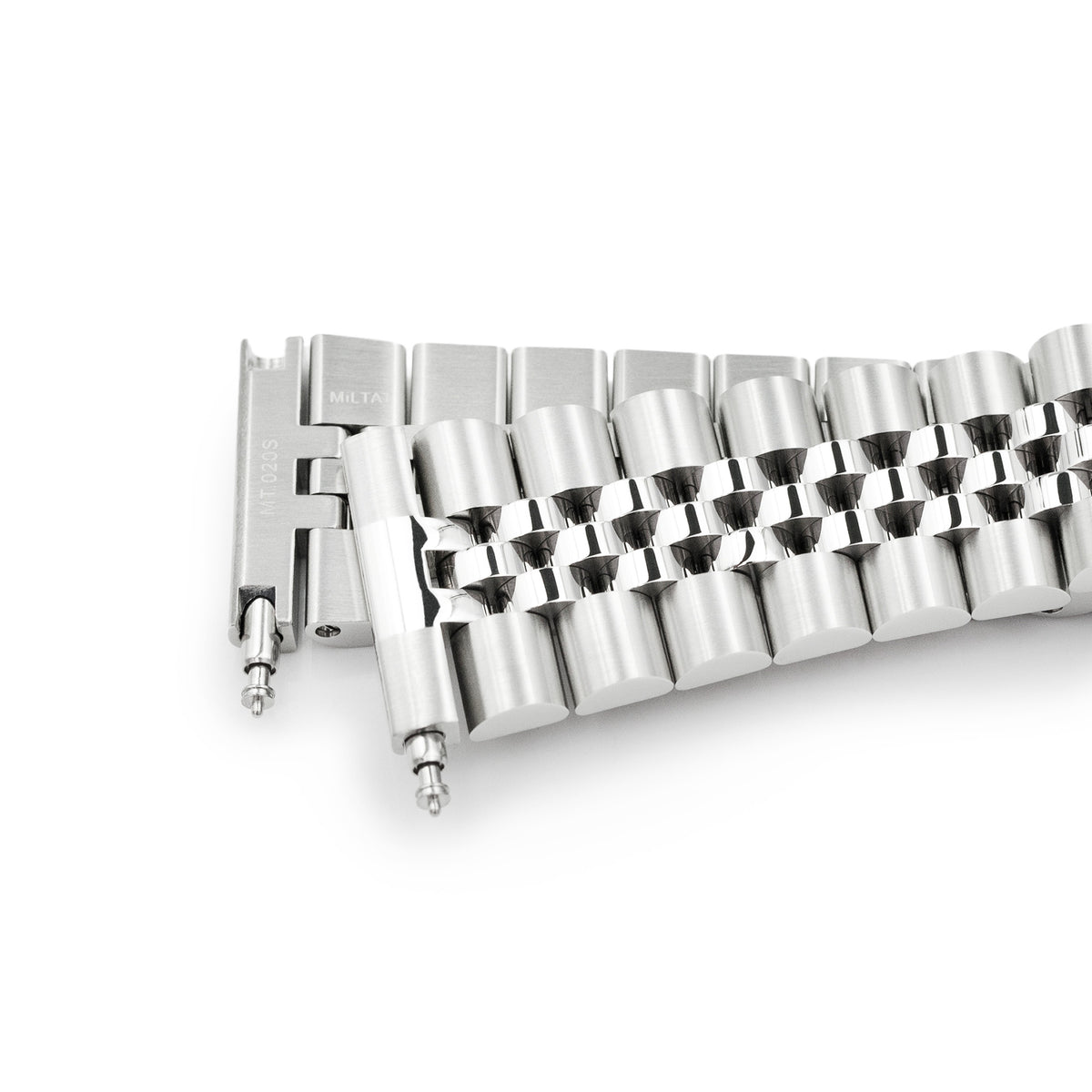 22mm Super-J Louis JUB Watch Band Straight End, 316L Stainless Steel Diver Clasp