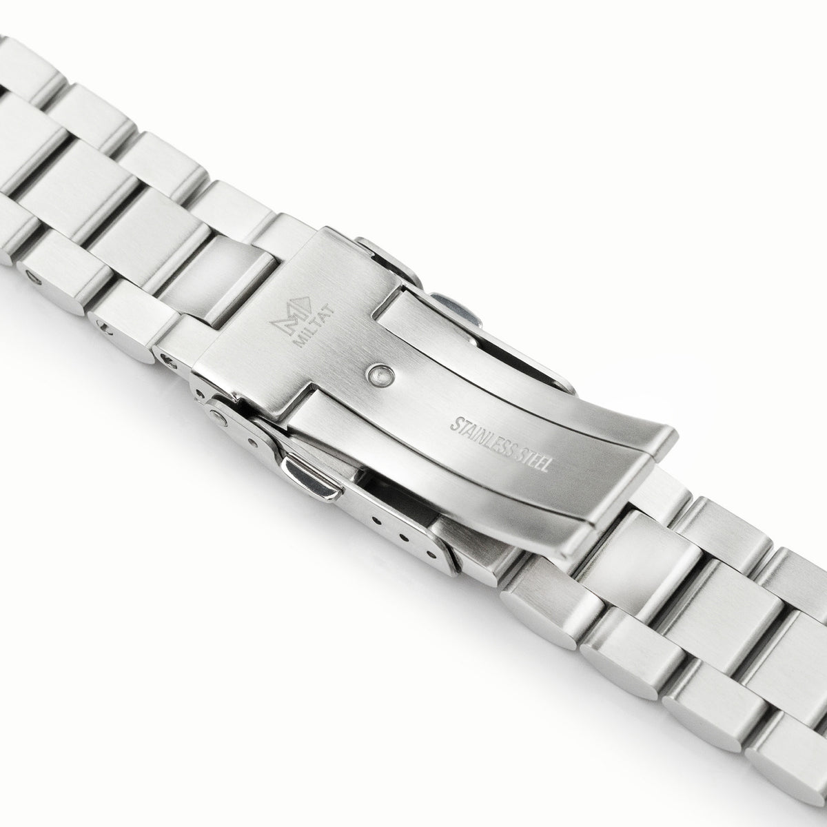 22mm Endmill Watch Band compatible with Seiko New Turtles SRP777 and PADI SRPA21, Diver Clasp Brushed