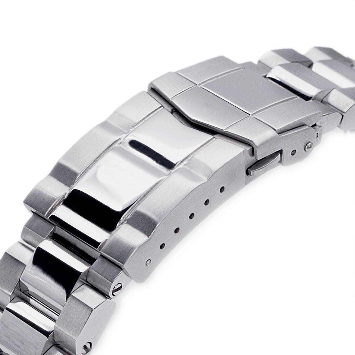 22mm Hexad Watch Band for Seiko New Turtles SRP777 &amp; PADI SRPA21, 316L Stainless Steel Polished &amp; Brushed SUB Clasp