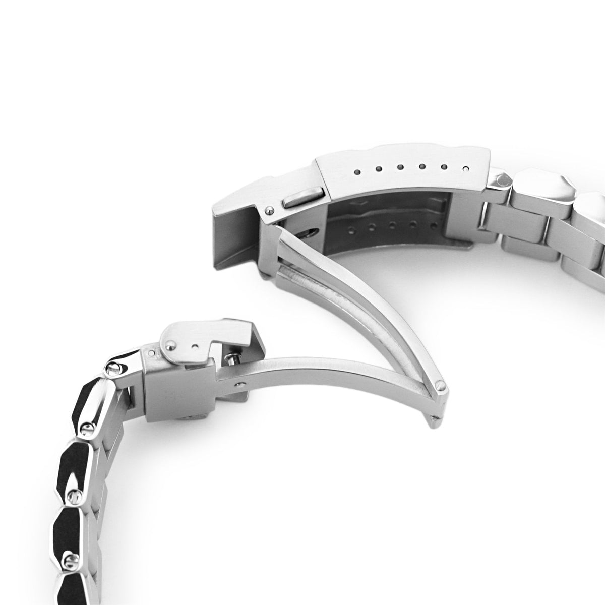 22mm Hexad Watch Band for Seiko New Turtles SRP777 &amp; PADI SRPA21, 316L Stainless Steel Polished &amp; Brushed SUB Clasp