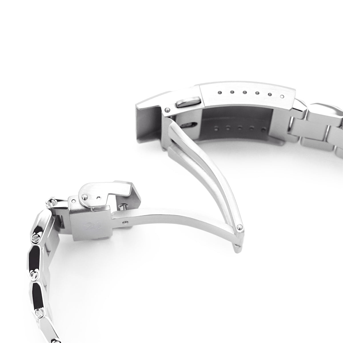 22mm Hexad Watch Band compatible with Seiko New Turtles SRP777 &amp; PADI SRPA21, 316L Stainless Steel V-Clasp Button Double Lock Brushed