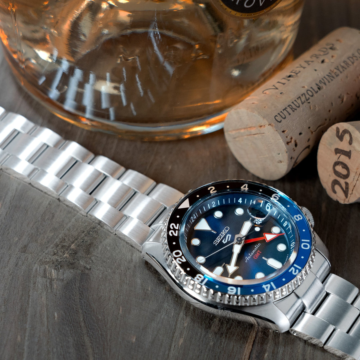Seiko 5 Sports GMT SSK003K1 Blue Strapcode Watch Bands