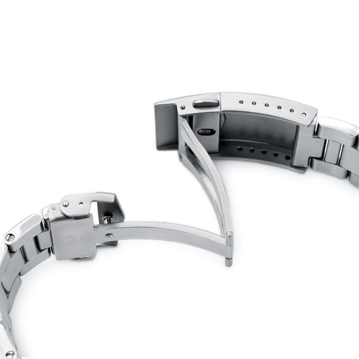 22mm Super-O Boyer Watch Band compatible with Orient Triton, 316L Stainless Steel Polished &amp; Brushed V-Clasp