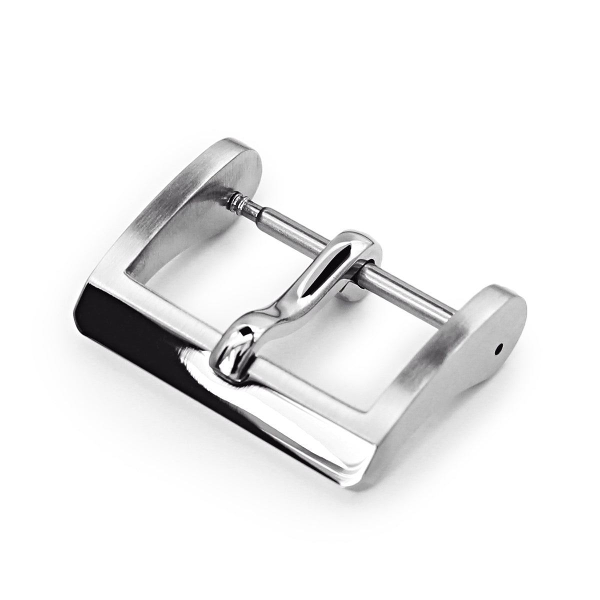 16mm, 18mm, 20mm #66 Sporty Tang Buckle for Leather Watch Strap, Polished &amp; Brushed