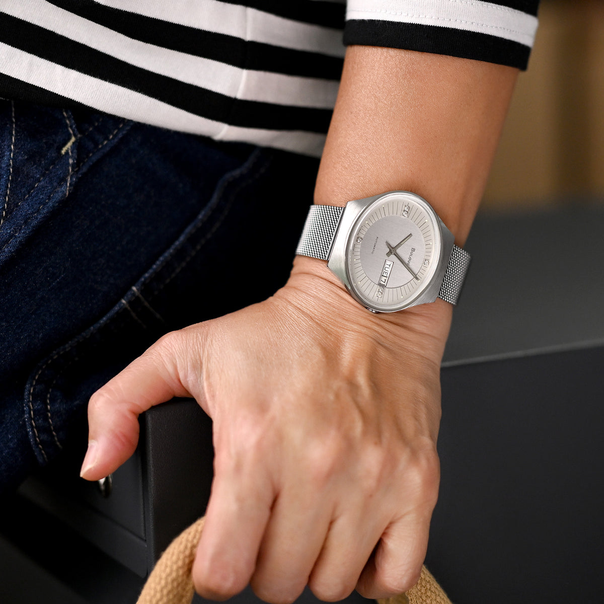 Quick Release Classic Superfine Mesh Watch Band, 18mm, 19mm, 20mm or 22mm, Brushed