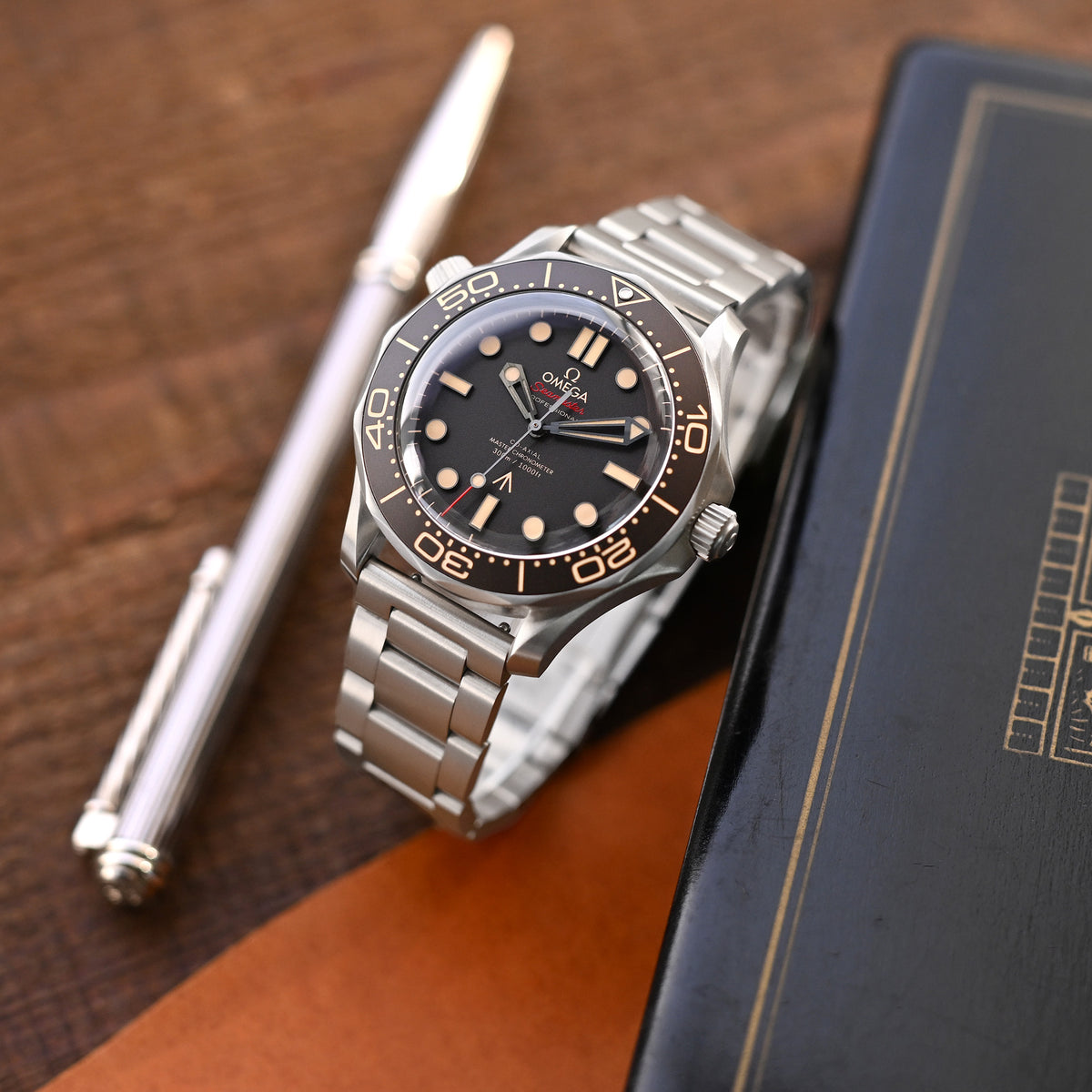 20mm or 22mm Super-O2 (Pull-Twist) QR Titanium Watch Band Straight End Quick Release, Brushed Slinea Clasp