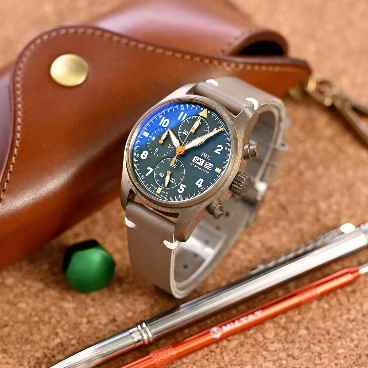 IWC Pilot Spitfire Chronograph Bronze Strapcode Watch Bands