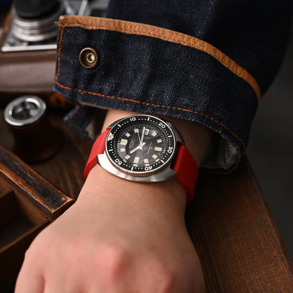 Quick Release FKM26 Red FKM Rubber watch strap