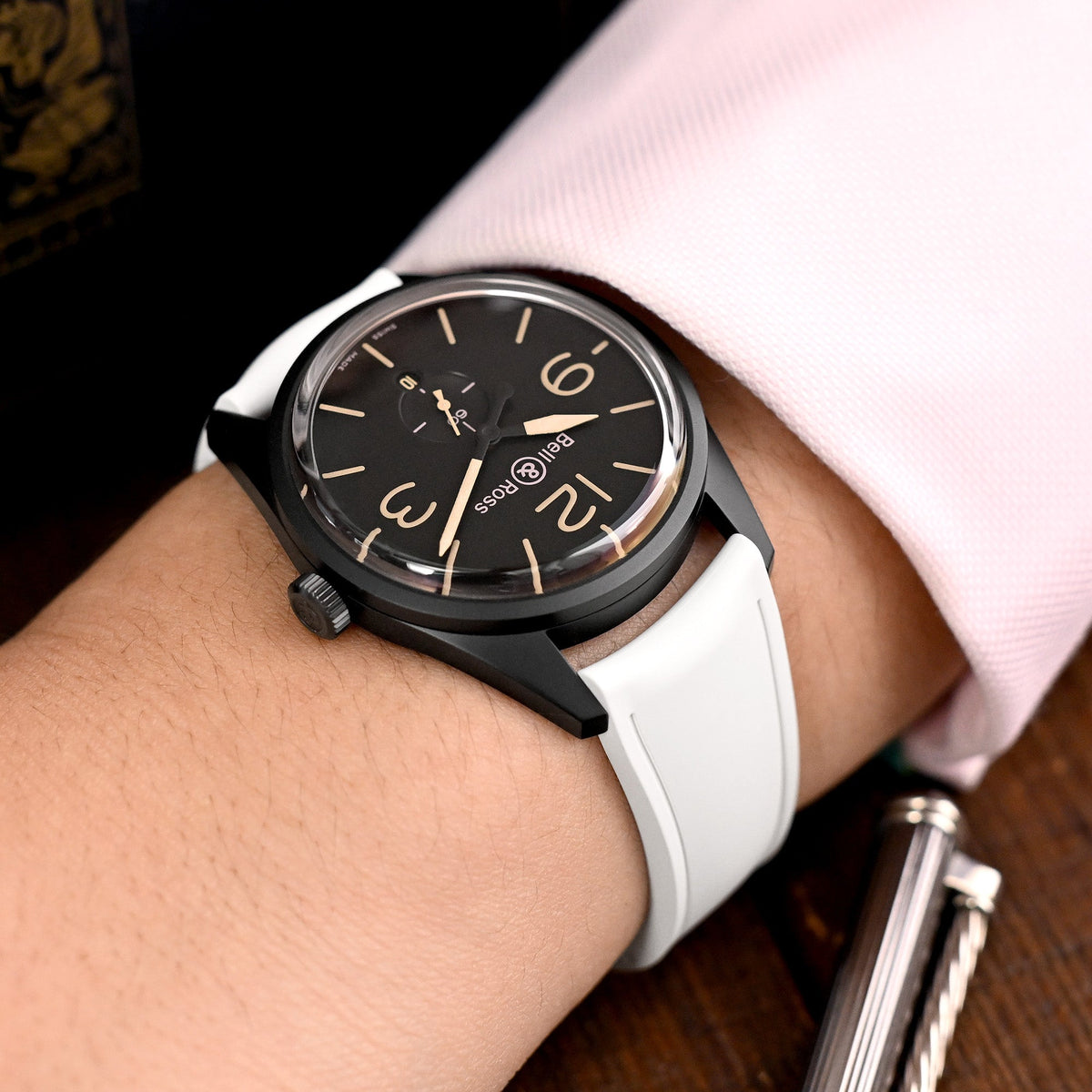 Bell &amp; Ross Heritage BR123-95-SC Strapcode watch bands