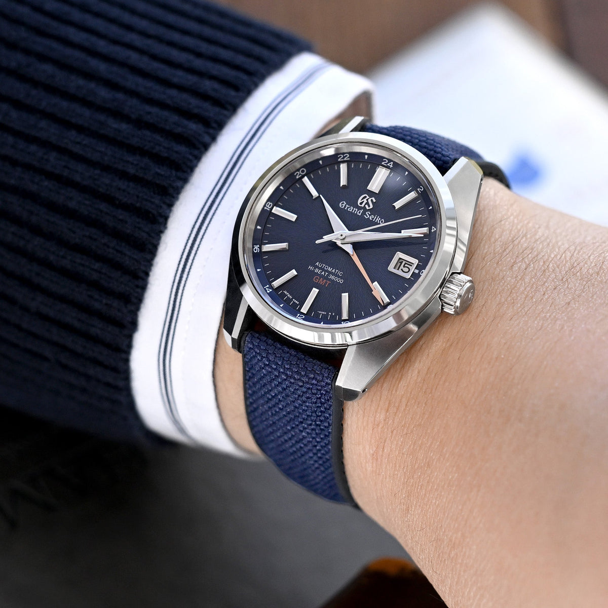 Grand Seiko Boutique Limited Edition SBGJ235 Hi-Beat 36000 GMT Strapcode watch bands