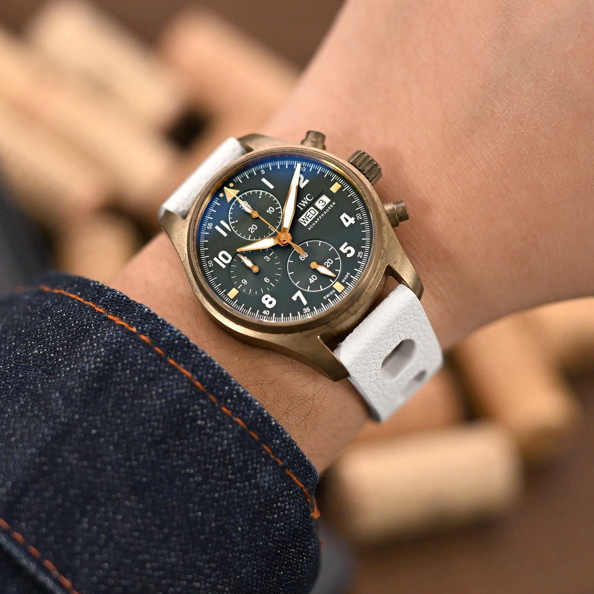 IWC Pilot Spitfire Chronograph Bronze Strapcode watch bands
