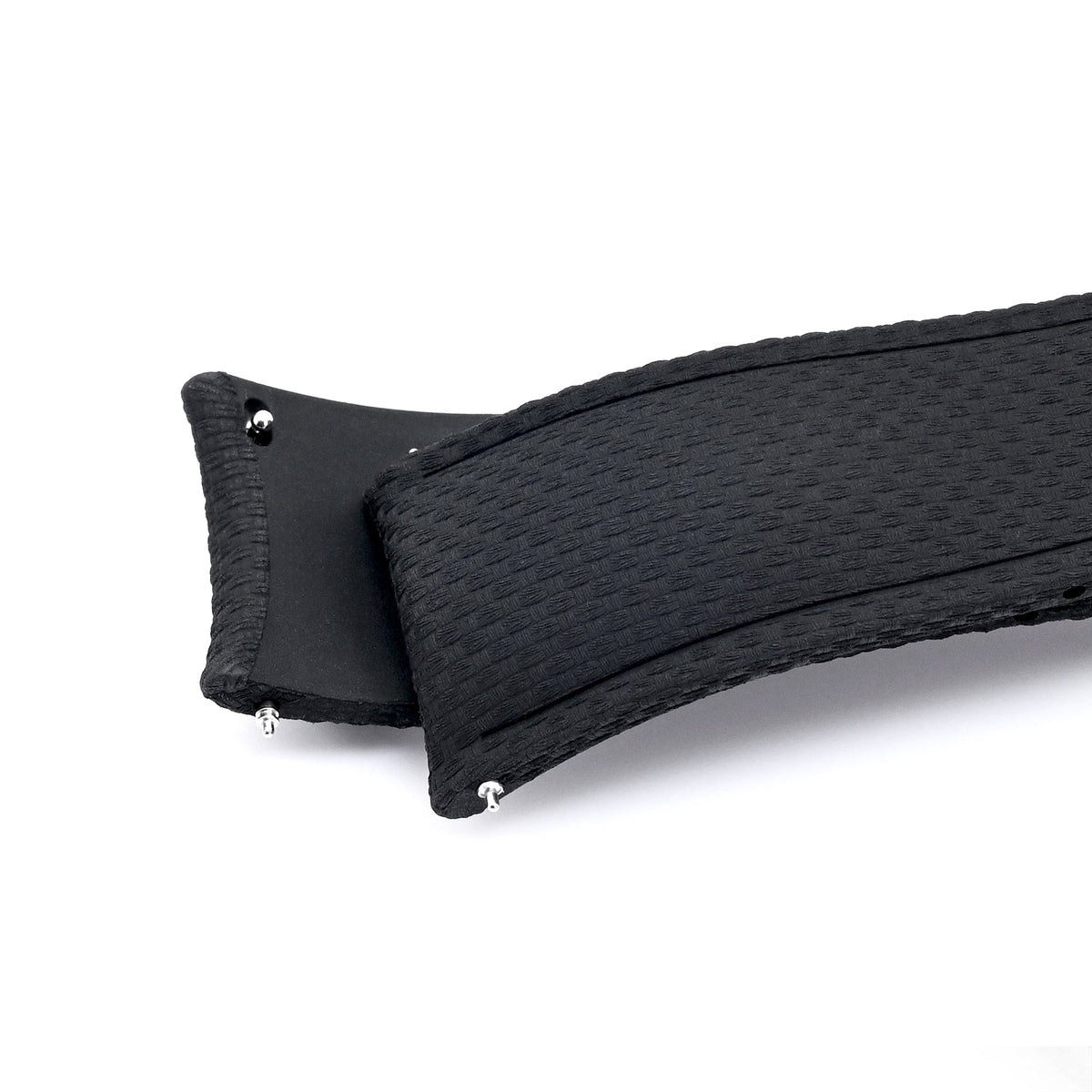 FKM41 Black Quick Release Titanium Slinea Clasp FKM Rubber Watch Band, 20mm or 22mm Strapcode watch bands
