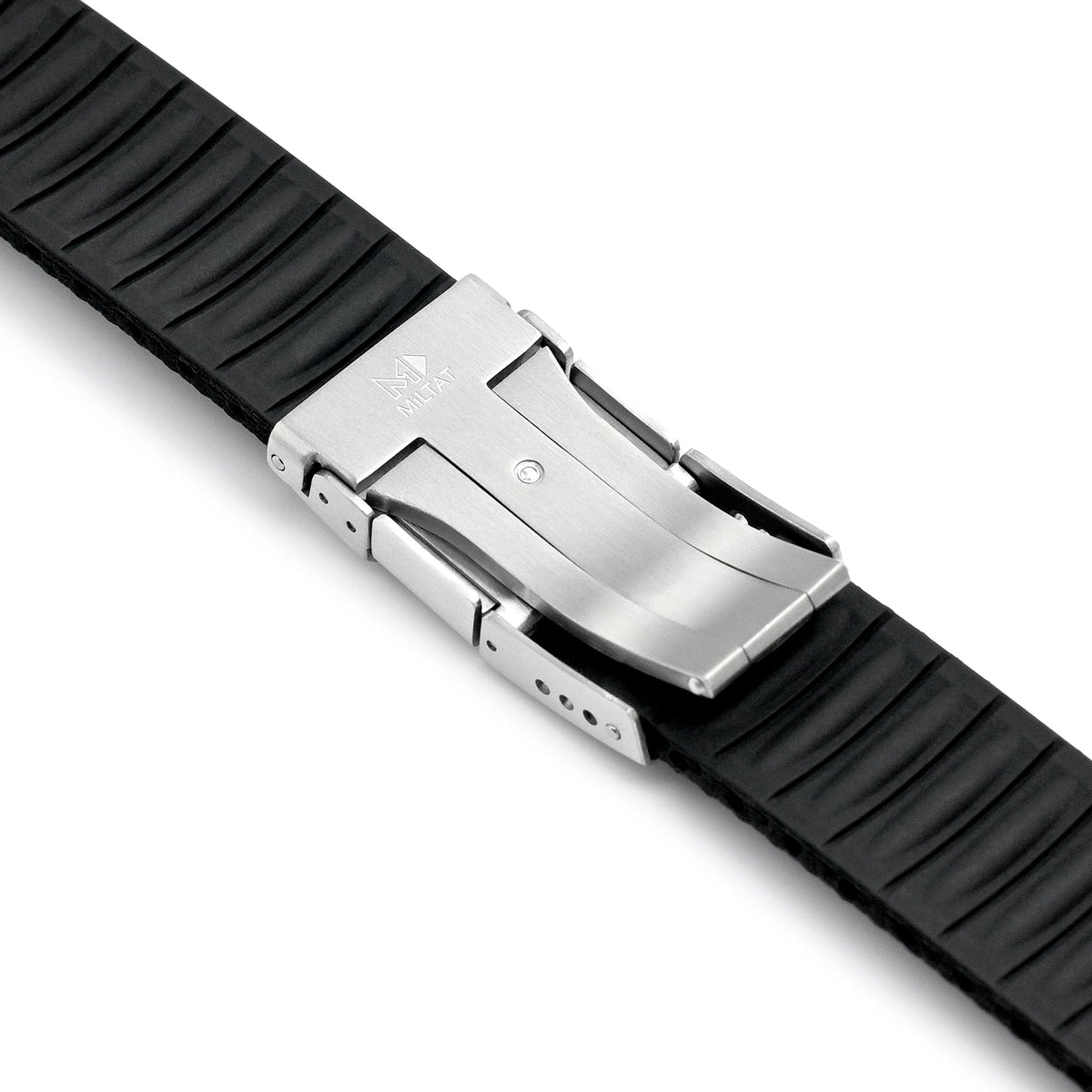 FKM41 Black Quick Release Titanium Slinea Clasp FKM Rubber Watch Band, 20mm or 22mm Strapcode watch bands