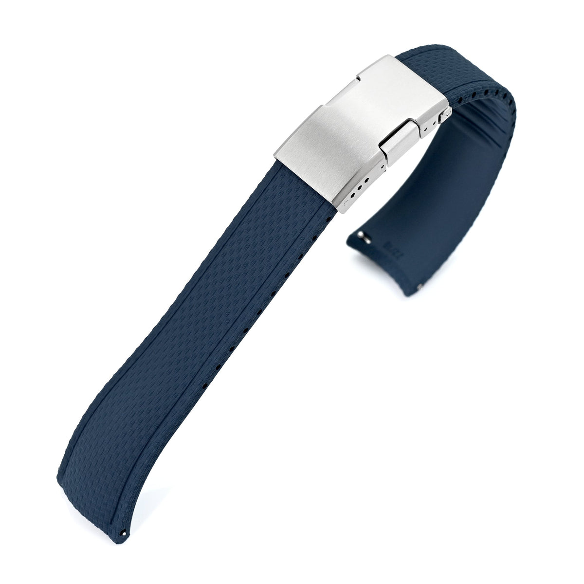 FKM41 Navy Blue Quick Release Titanium Slinea Clasp FKM Rubber Watch Band, 20mm or 22mm Strapcode watch bands