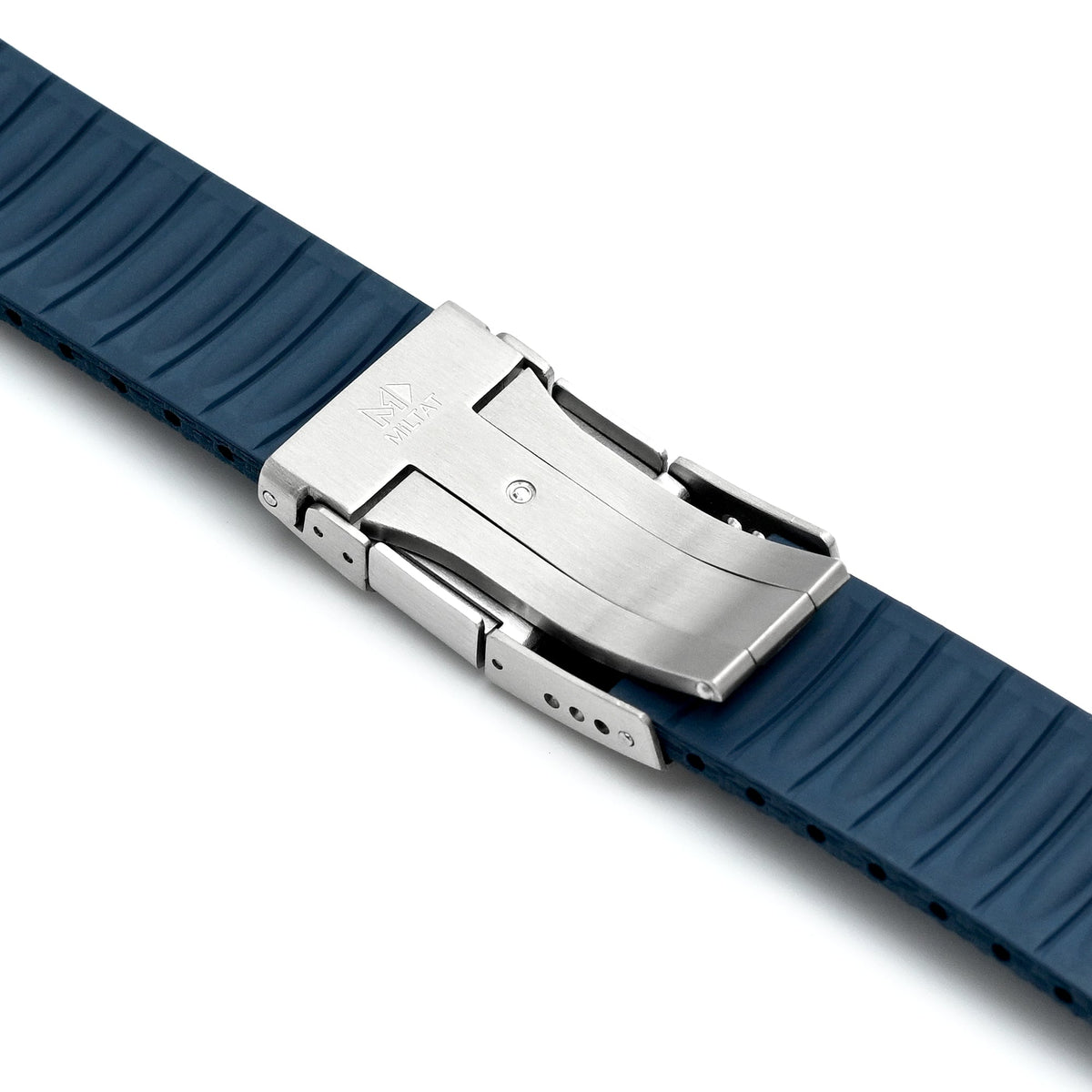 FKM41 Navy Blue Quick Release Titanium Slinea Clasp FKM Rubber Watch Band, 20mm or 22mm Strapcode watch bands