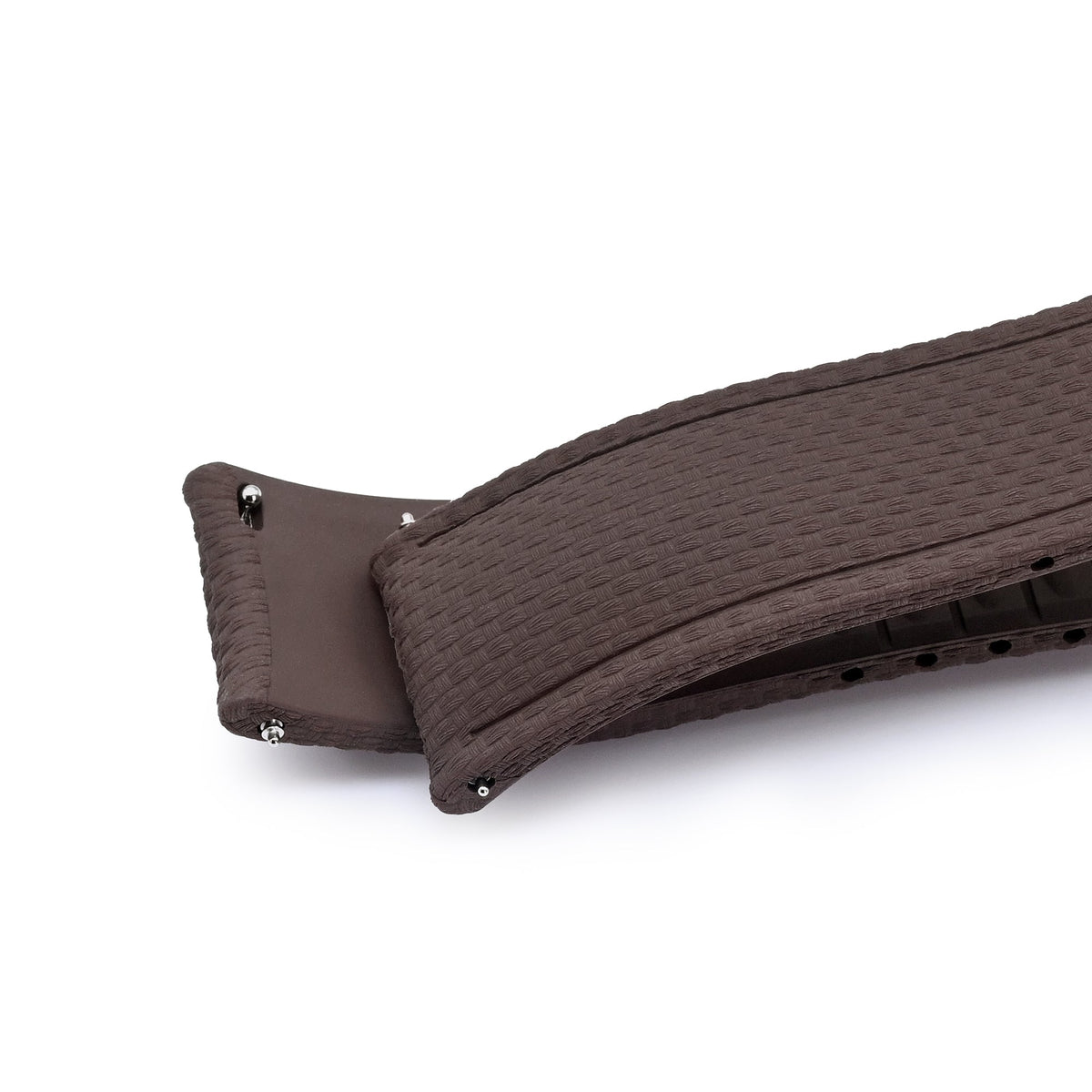 FKM41 Brown Quick Release Titanium Slinea Clasp FKM Rubber Watch Band, 20mm Strapcode watch bands