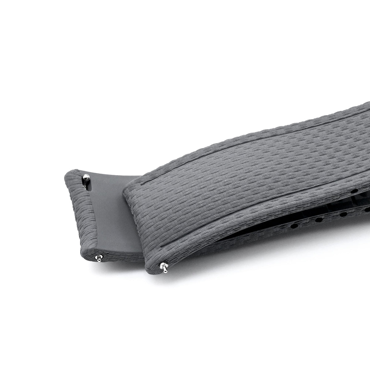FKM41 Dark Grey Quick Release Titanium Slinea Clasp FKM Rubber Watch Band, 20mm Strapcode watch bands