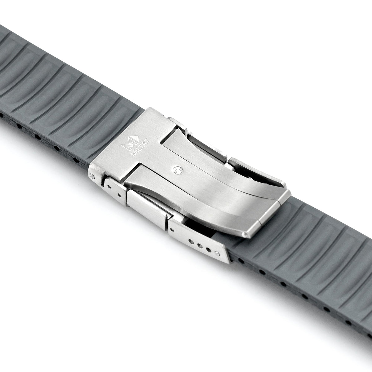 FKM41 Dark Grey Quick Release Titanium Slinea Clasp FKM Rubber Watch Band, 20mm Strapcode watch bands