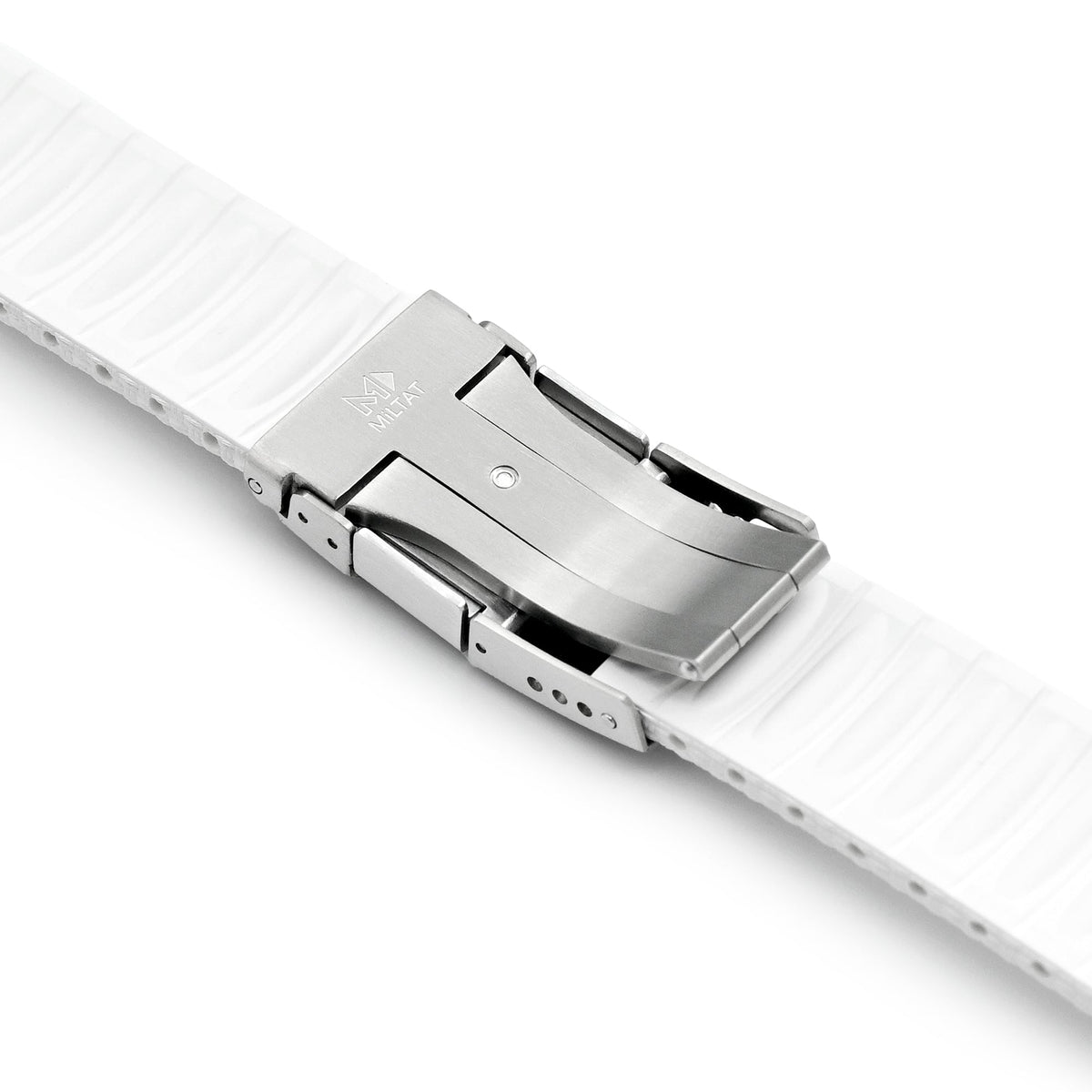 FKM41 White Quick Release Titanium Slinea Clasp FKM Rubber Watch Band, 20mm Strapcode watch bands