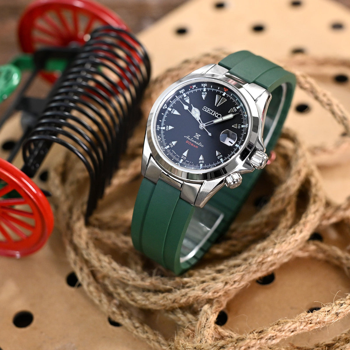 Seiko Prospex Black Alpinist SPB117J1 Strapcode watch bands