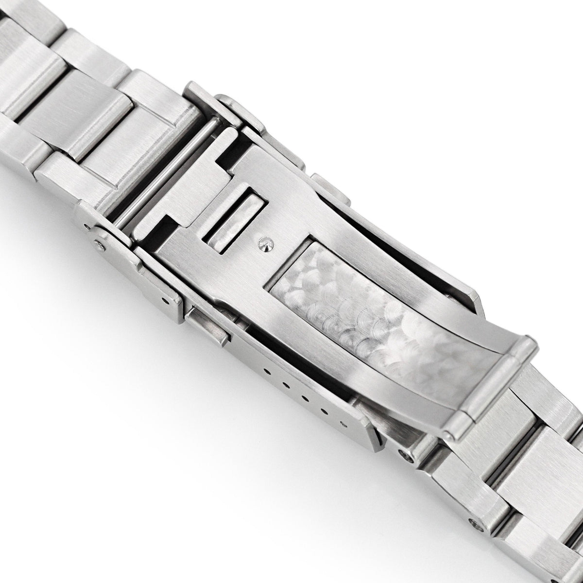 20mm Super-O Boyer Watch Band for TUD BB58, 316L Stainless Steel Brushed Turning Clasp