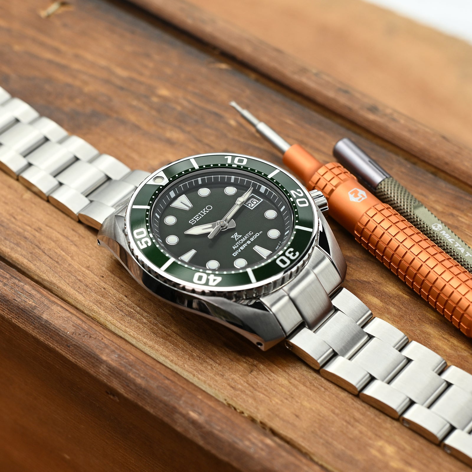 20mm Super-O Boyer Watch Band compatible with Seiko Sumo SBDC001, SBDC031 & SPB101