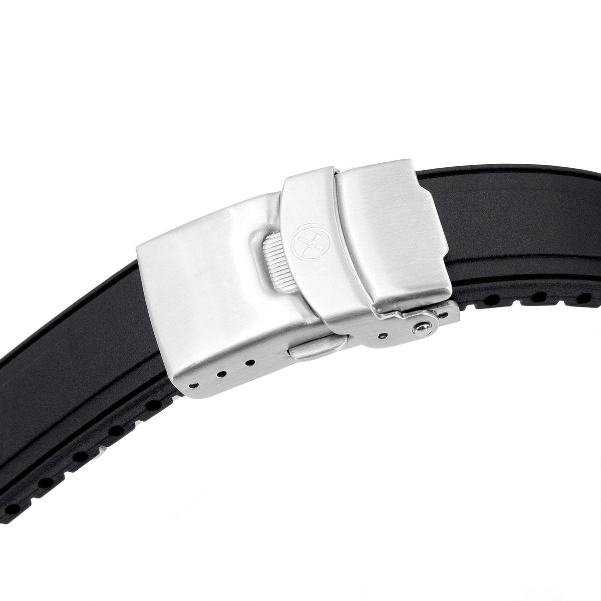 StrapXPro - SX2B Rubber Strap for New Seiko 5 Sports 38mm SRPK29 Series, Black Strapcode watch bands