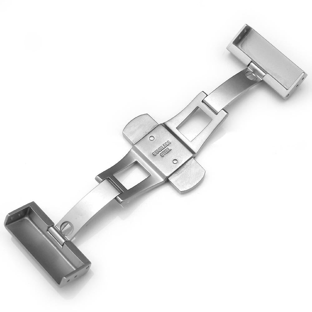 20mm 22mm Deployment Buckle Clasp Sandblast Stainless Steel with Release Button Strapcode Buckles