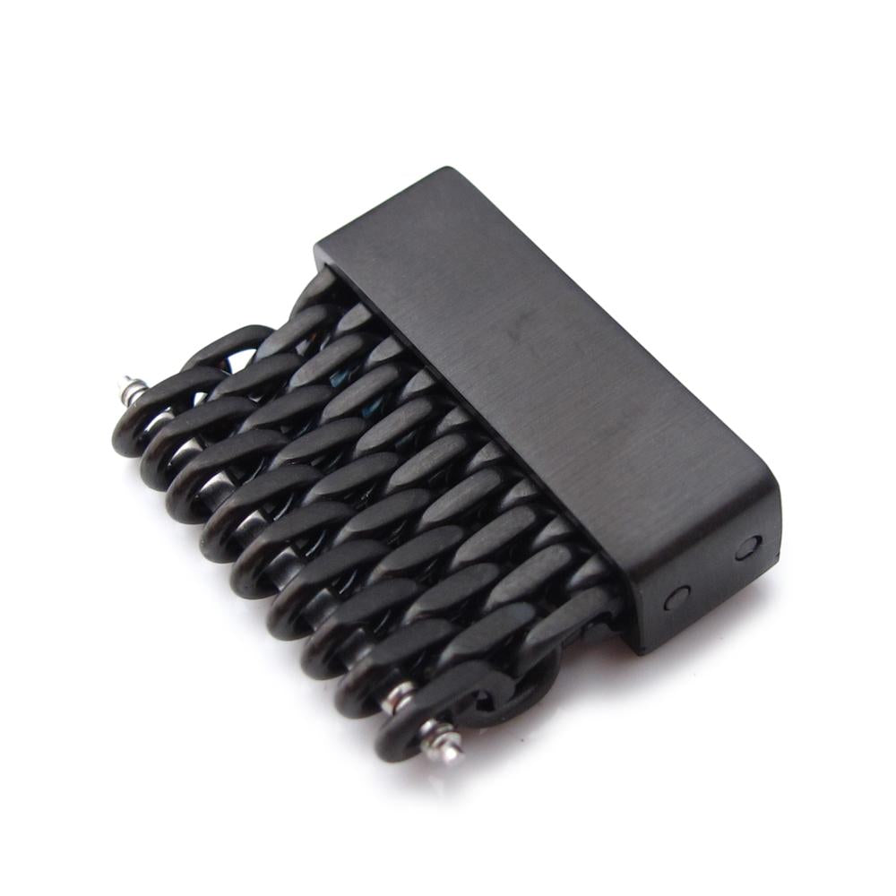 18mm 20mm 22mm or 24mm Stainless Steel mesh band extension piece PVD Black Strapcode Parts