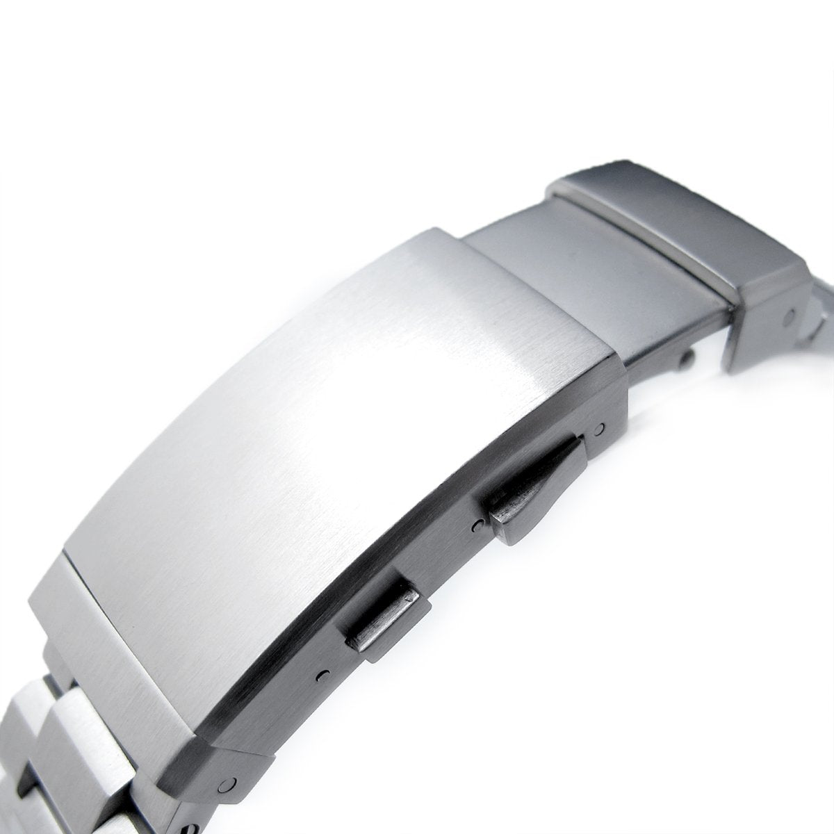 20mm Hexad 316L Stainless Steel Watch Band Straight Lug Wetsuit Ratchet Buckle Brushed Strapcode Watch Bands