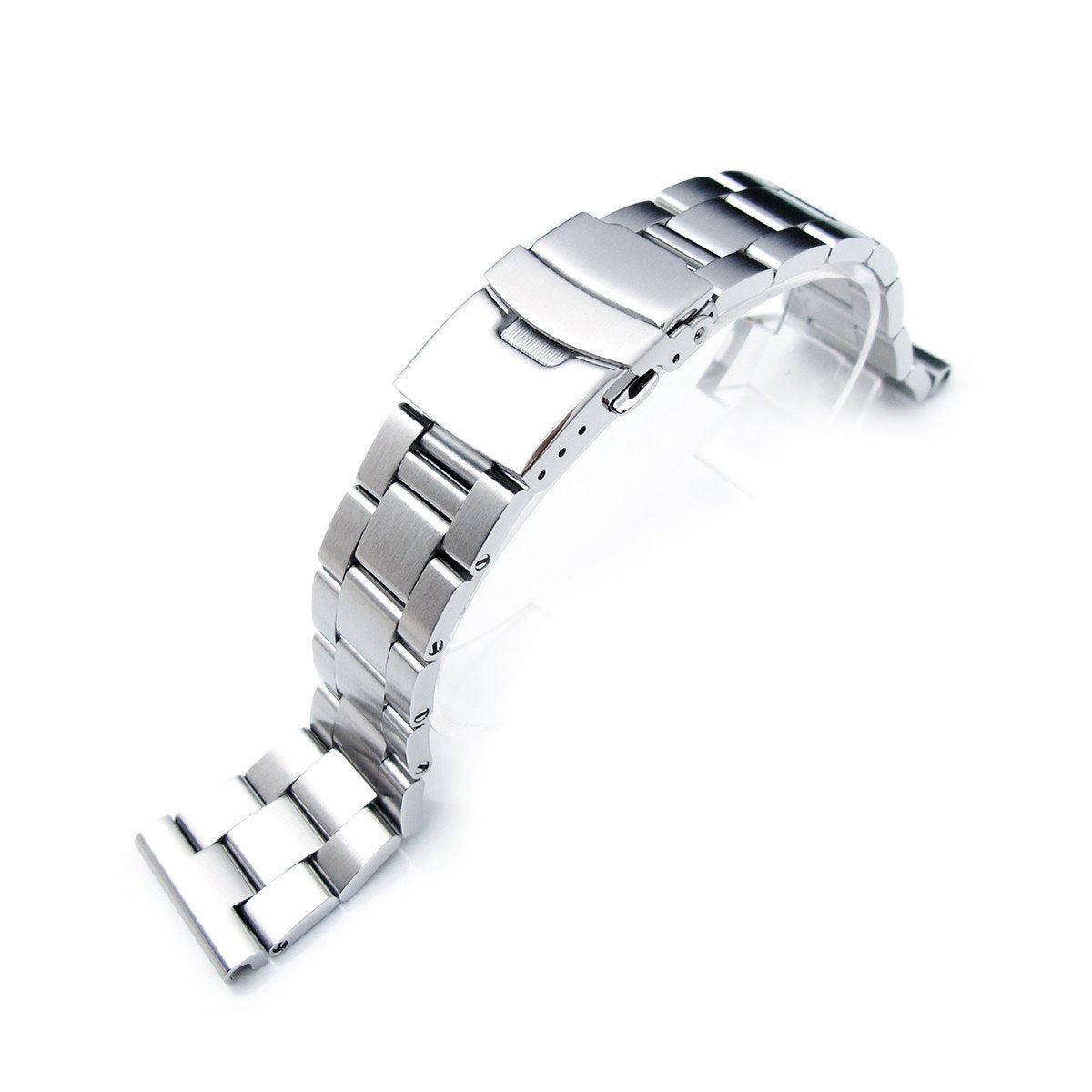21.5mm Super-O Boyer 316L SS Watch Band for Seiko Tuna Diver Clasp Brushed Strapcode Watch Bands