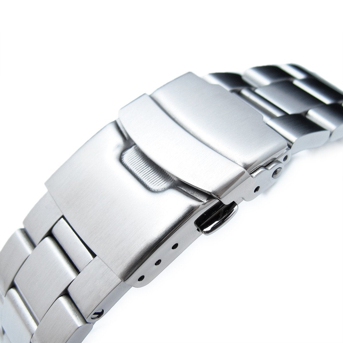 21.5mm Super-O Boyer 316L SS Watch Band for Seiko Tuna Diver Clasp Brushed Strapcode Watch Bands