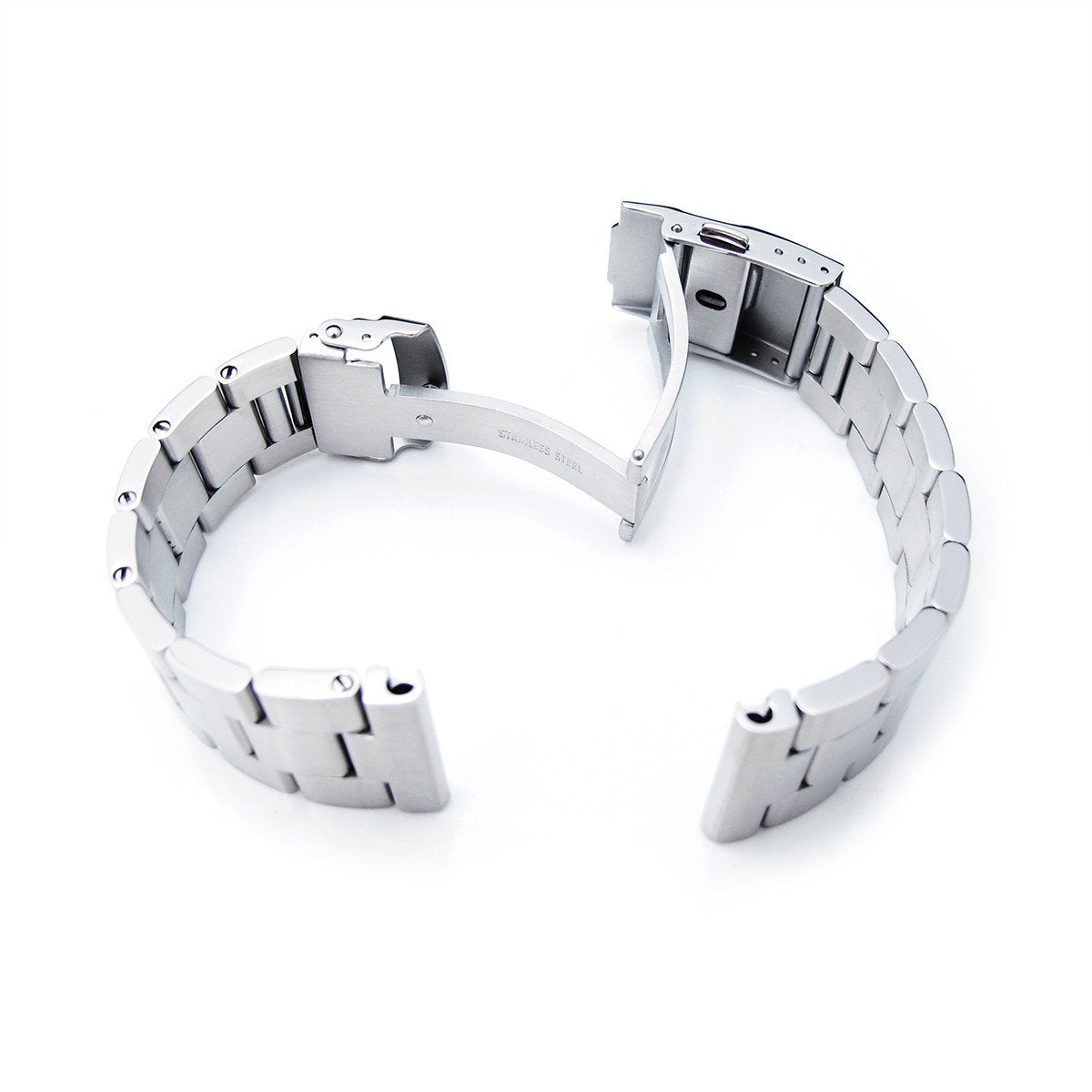 21.5mm Super-O Boyer 316L SS Watch Band for Seiko Tuna Diver Clasp Brushed Strapcode Watch Bands