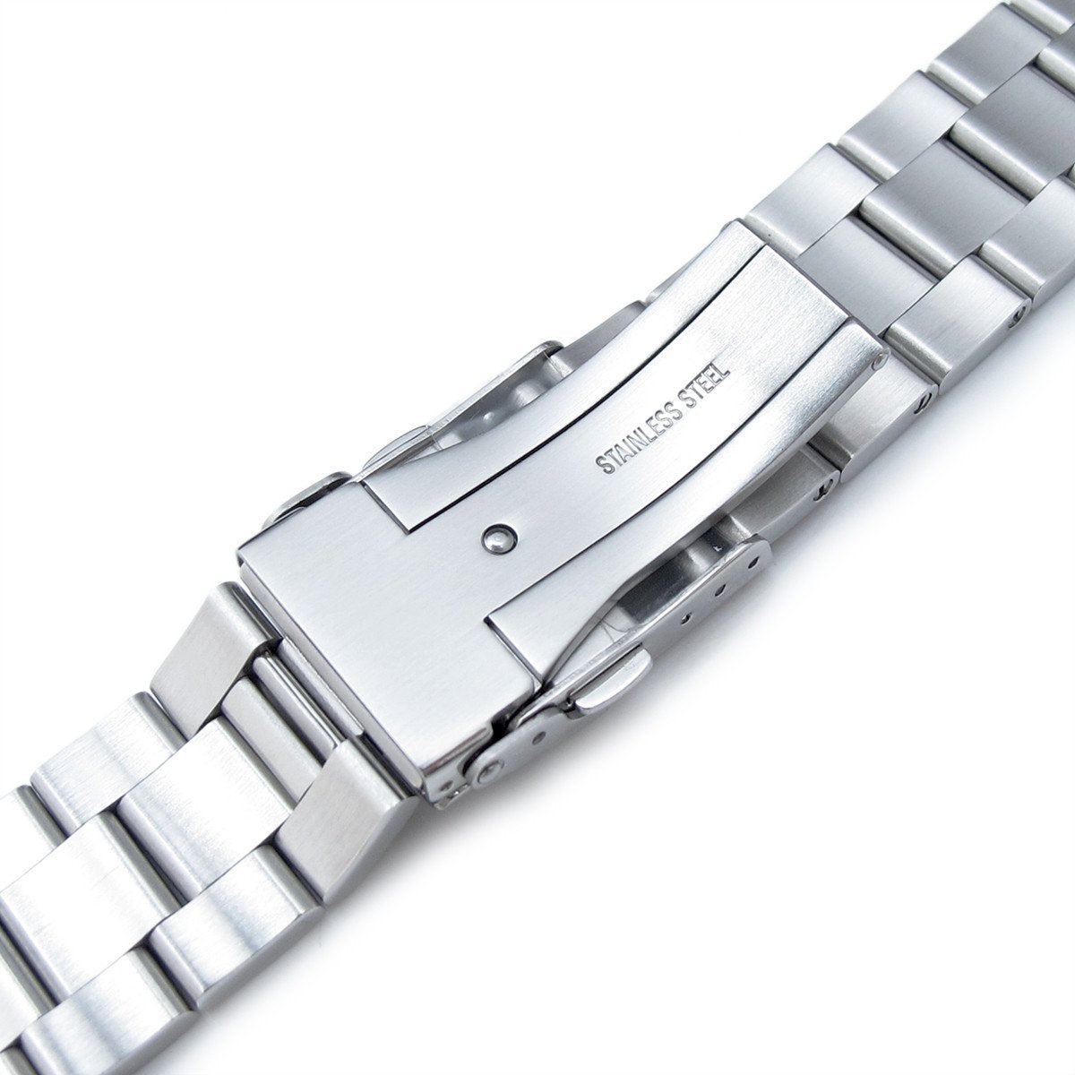 21.5mm Super-O Boyer 316L SS Watch Band for Seiko Tuna Diver Clasp Brushed Strapcode Watch Bands