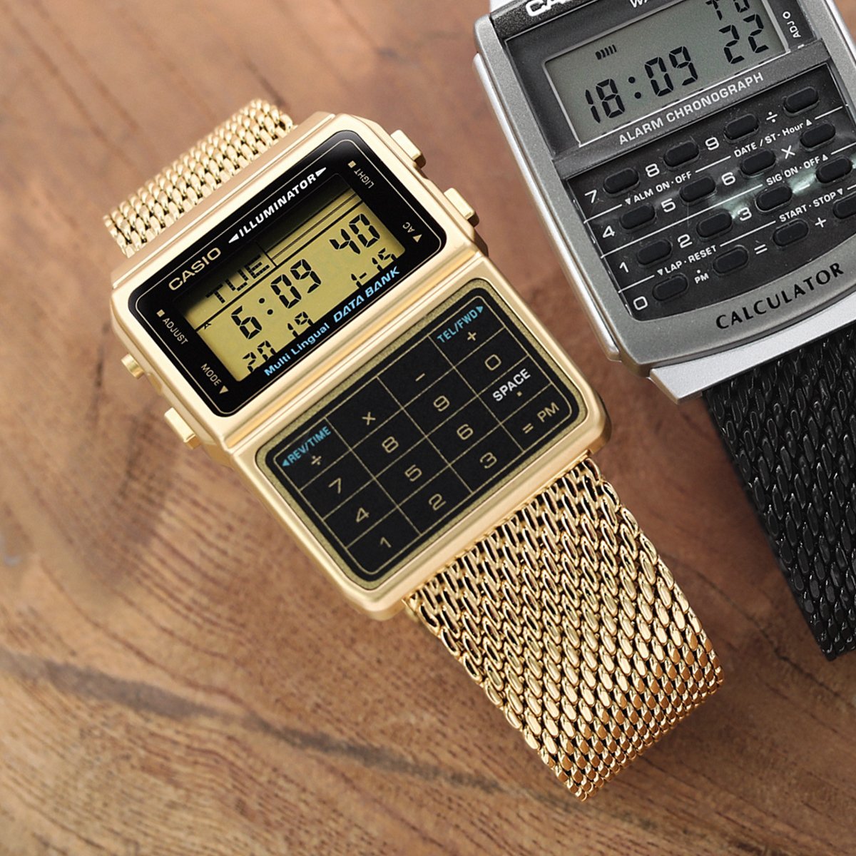 20mm 22mm Tapered Milanese Wire Mesh Band Polished IP Gold Strapcode Watch Bands