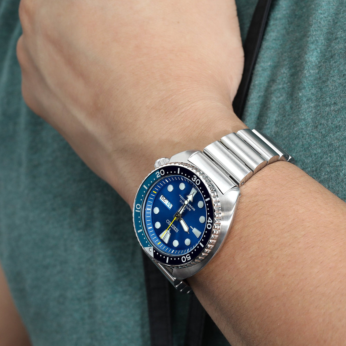 Seiko New Turtle Prospex SRPB11 Blue Lagoon Strapcode Watch Bands